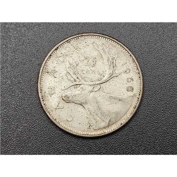 Canada 25 Cent Coin 1968