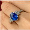 Image 1 : SILVER (3.29g), GENUINE SAPPHIRE (1.5ct) RING