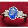 Image 2 : SILVER (3.29g), GENUINE SAPPHIRE (1.5ct) RING