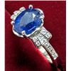 Image 3 : SILVER (3.29g), GENUINE SAPPHIRE (1.5ct) RING