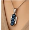 Image 1 : SILVER (1.45g), GENUINE SAPPHIRE (0.85ct) PENDANT