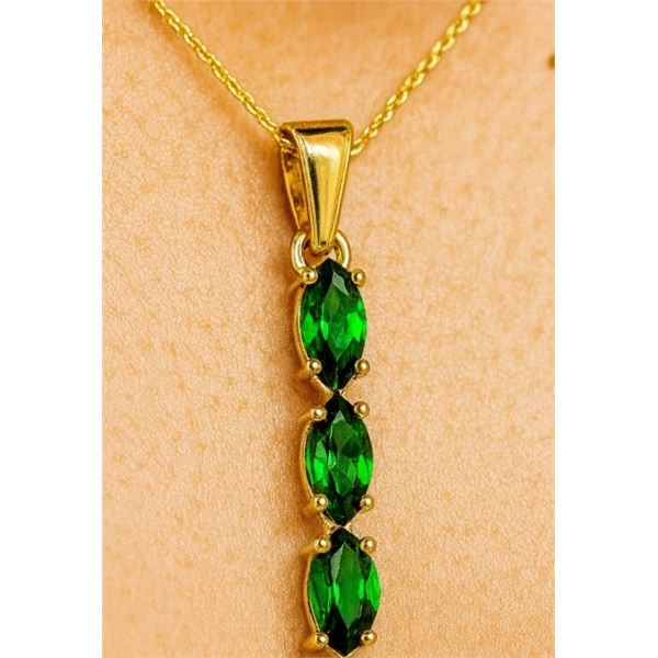 SILVER (1.3g), TOURMALINE (0.85ct) PENDANT