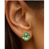 Image 1 : 14K (0.32g), NATURAL ALEXANDRITE COLOR CHANGING (0.45ct) EARRINGS
