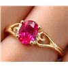 Image 1 : 10k (1g),  Lab Ruby (0.5ct) Ring, Size 5.5