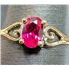 Image 3 : 10k (1g),  Lab Ruby (0.5ct) Ring, Size 5.5