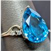 Image 5 : 10k (2.1g), Blue topaz (3.8ct) Ring, Size 6.5