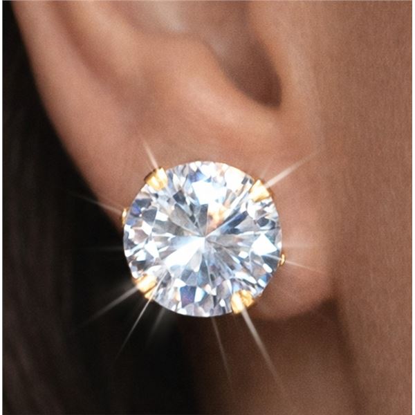 14k (0.3g), CZ 4mm Earrings