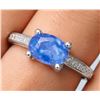Image 1 : Silver (3.76g), Blue Sapphire (2ct) Ring