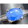 Image 2 : Silver (3.76g), Blue Sapphire (2ct) Ring
