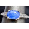 Image 3 : Silver (3.76g), Blue Sapphire (2ct) Ring