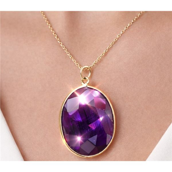 10k (1.42g), Natural Ruby (5ct) Pendant