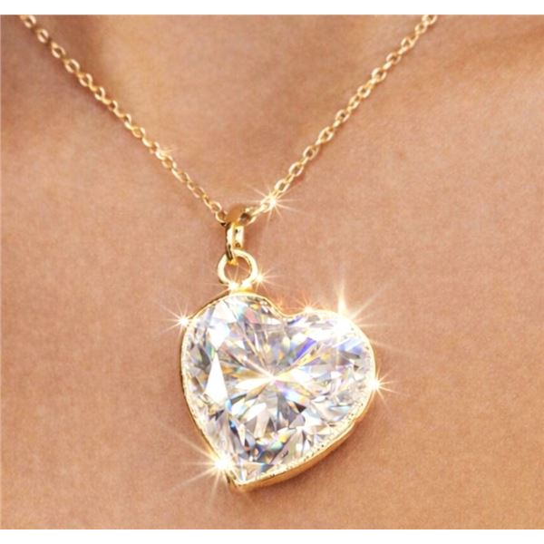 10k (0.36g), Moissanite (1.35ct) Pendant