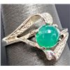 Image 3 : Silver (1.75g), Green Chalcedony Ring