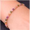 Image 1 : Silver Fancy Color Tourmaline Bracelet 7"