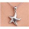 Image 1 : Silver (2.68g), Natural Diamond (0.01ct) Necklace 15"