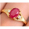 Image 1 : 10k (1.67g), Ruby (1.08ct), Diamond (0.04ct) Ring