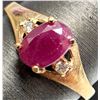 Image 2 : 10k (1.67g), Ruby (1.08ct), Diamond (0.04ct) Ring