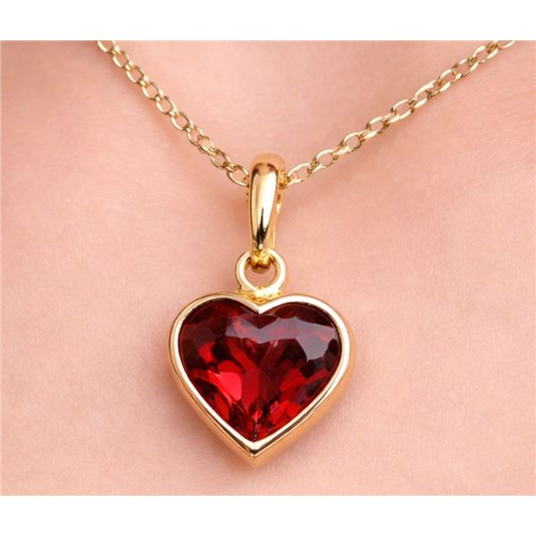 10k (0.23g), Garnet (0.85ct) Pendant