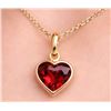 Image 1 : 10k (0.23g), Garnet (0.85ct) Pendant