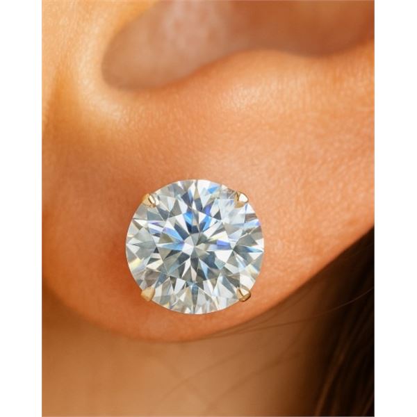 14k (0.62g), Moissanite (1.5ct) Earrings