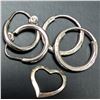 Image 1 : Silver (1.51g), 2 small hoop & 1 Heart Pendant Set