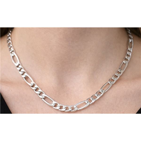 Silver (8g), Rhodium Plated Italian Chain 21"