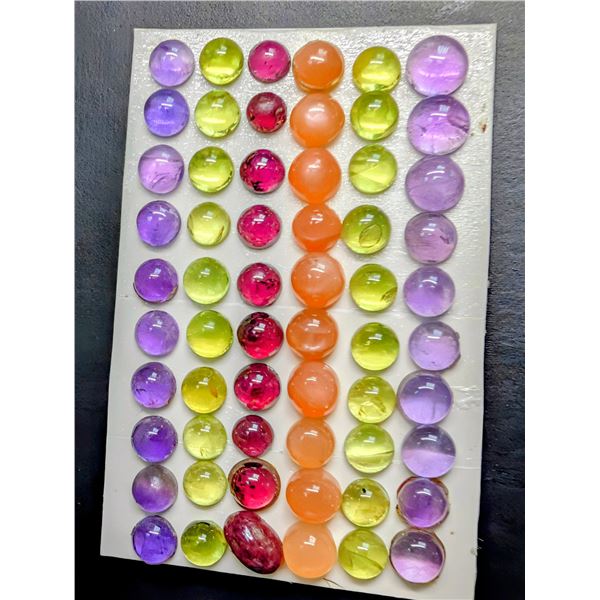 Amethyst, Garnet, Peach Moonstone & Peridot (app 12ct) Gemstone