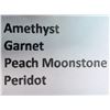 Image 4 : Amethyst, Garnet, Peach Moonstone & Peridot (app 12ct) Gemstone