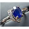 Image 2 : Silver (2.67g), Sapphire (1ct) Ring
