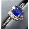 Image 5 : Silver (2.67g), Sapphire (1ct) Ring