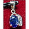 Image 2 : Silver (1.05g), Sapphire (1ct) Pendant