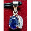 Image 3 : Silver (1.05g), Sapphire (1ct) Pendant