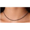 Image 1 : Natural Black Diamond (15ct) 17 " Necklace, Uncut Beads, S/S Clasp