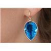 Image 1 : 10K YG (3.05g), Blue Topaz (12.5ct) Earrings, Handcrafted in Canada