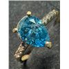 Image 2 : 10K (1.51g), Blue Topaz (1.12ct) Ring Size 6, Natural Diamond 0.06ct