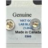 Image 4 : 14K YG (1.5g), Blue Lab Diamond (1.25ct) VS1–VS2, Made in Canada
