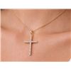 Image 1 : 14K YG (0.77g), Cross Pendant ~ Diamonds (0.18ct)