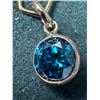 Image 3 : 10K YG, Lab Blue Diamond (1.05ct) Handcrafted in Canada, Dainty Pendant