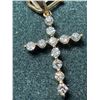 Image 3 : 14k Diamond Cross Pendant (0.12ct)
