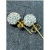 Image 2 : 10K Yellow Gold (0.6g), Crystals Earrings