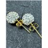 Image 3 : 10K Yellow Gold (0.6g), Crystals Earrings