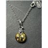Image 1 : Sterling Silver (3.34g) 17 " Necklace, Rhodium Plated, Two-Tone