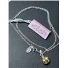 Image 4 : Sterling Silver (3.34g) 17 " Necklace, Rhodium Plated, Two-Tone