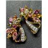 Image 4 : Gold Plated Sterling Silver (3g), Tourmaline / Citrine / Sparkling Cubic Zirconia (~2ct) Intricate E