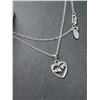 Image 3 : Sterling Silver (2g), Diamond Heart Design, Rhodium Plated