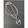 Image 4 : Sterling Silver (2g), Diamond Heart Design, Rhodium Plated