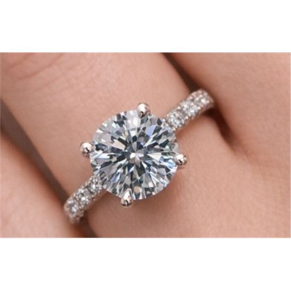 10K YG, Lab Diamond (1.31ct) 0.06 CT RING SIZE 6.5 Made in Canada