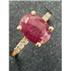Image 2 : 10K YG (1.59g), Ruby (1.4ct) Ring Size 5.5, Diamonds Accent