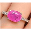 Image 1 : Silver (2.65g), Genuine Ruby (2ct) Ring