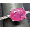 Image 2 : Silver (2.65g), Genuine Ruby (2ct) Ring